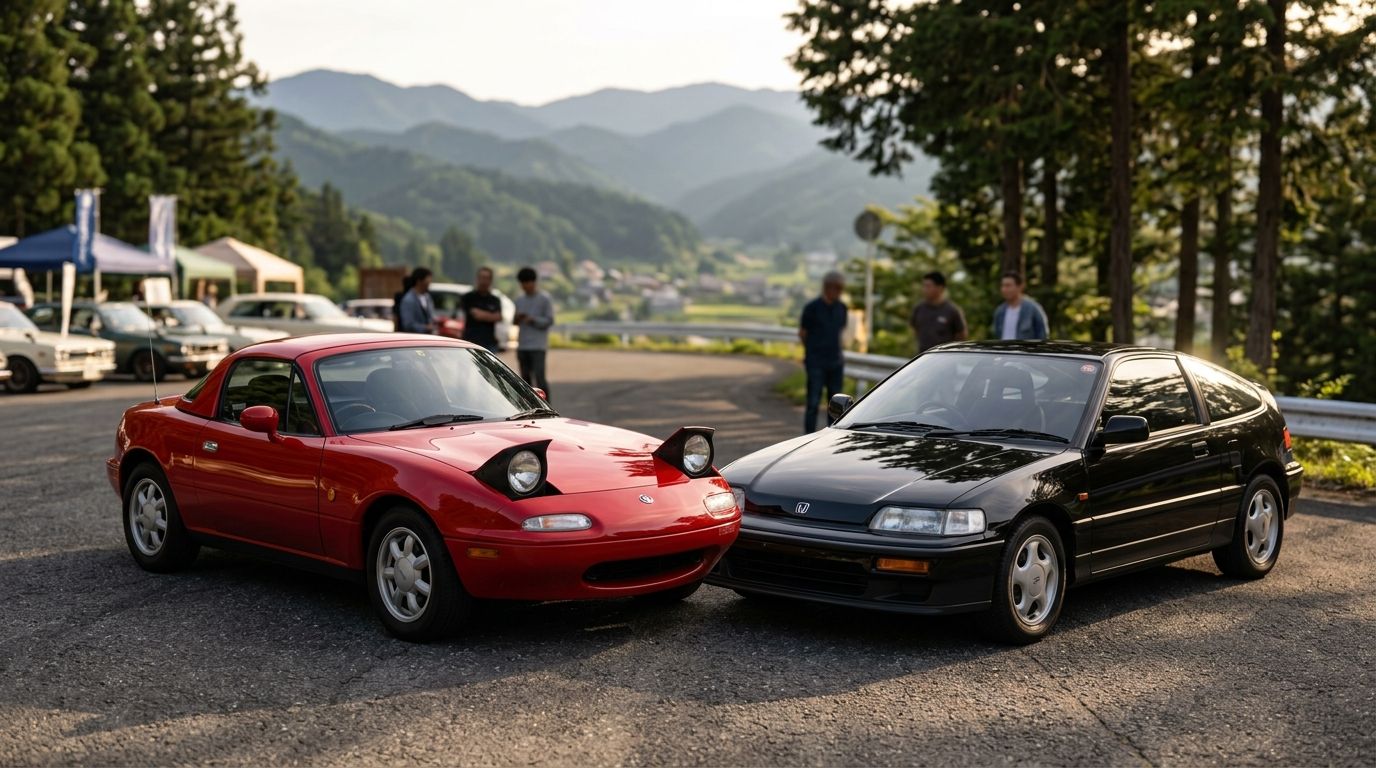 Japońskie legendy: Mazda MX-5 (NA) i Honda CRX